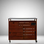 Mango Wood Jacka Wine Storage Stylish Bar Cabinet for Bar Decoration | Brown Finish 