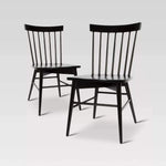 Solid Mango Wood Dining Chairs for Living Room | Set of 2 Wooden Chair 