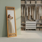 Solid sheesham Wood Full Length Floor Mirror for Bedroom Living Room Dressing Area Rectangular Mirror with Carved Sheesham Wood FrameModern Home Decor Furniture 