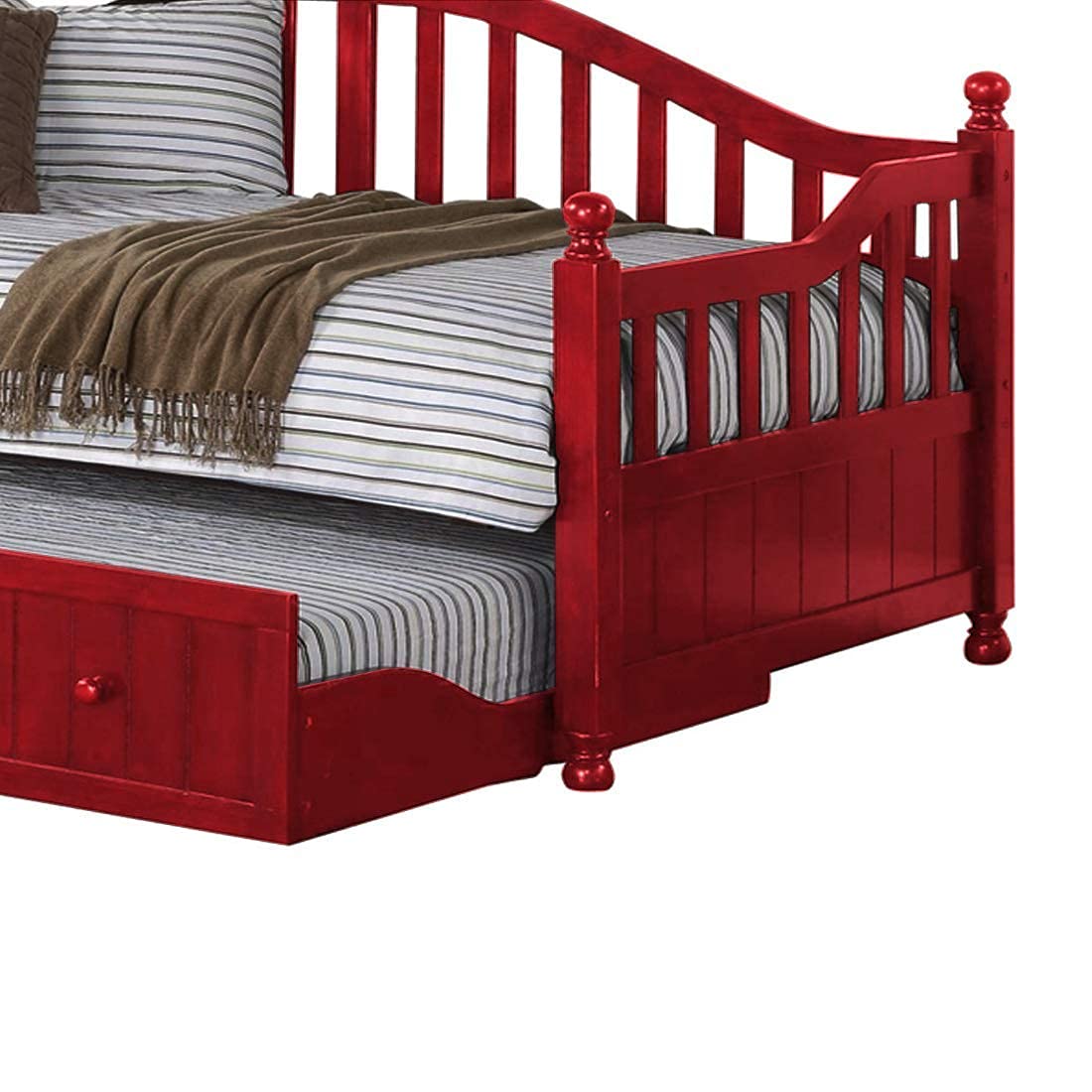 Drummo Sheesham Wood Daybed with Trundle Bed
