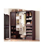 APRODZ Mango Wood Choi Shoe Cabinet for Home | Shoe Rack Organiser | Brown Finish