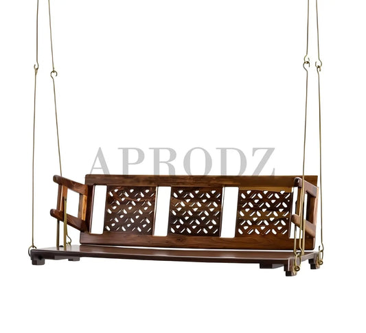 Reversible Wooden Swing Jhula for Indoor Outdoor & Balcony | House Swings for Adults (Honey Finish)