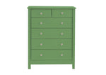 Mango Wood Ania Chest of 6 Drawers Storage Cabinet for Living Room | Wooden Sideboard | White Finish 