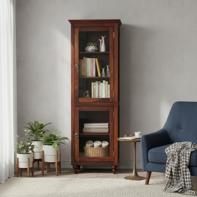 Bookshelf | Sheesham Wood Wooden Storage Organizer | Shelves Bookcase Rustic Durable, Stylish & Compact Design for Home, Office, Living Room | Furniture Organizer Elegant Finish (Honey 3) 