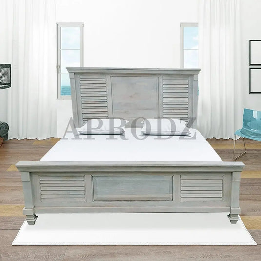 Translation missing: en.Elmore Mango Wood Bed for Bedroom Furniture (Whitewash Finish) 