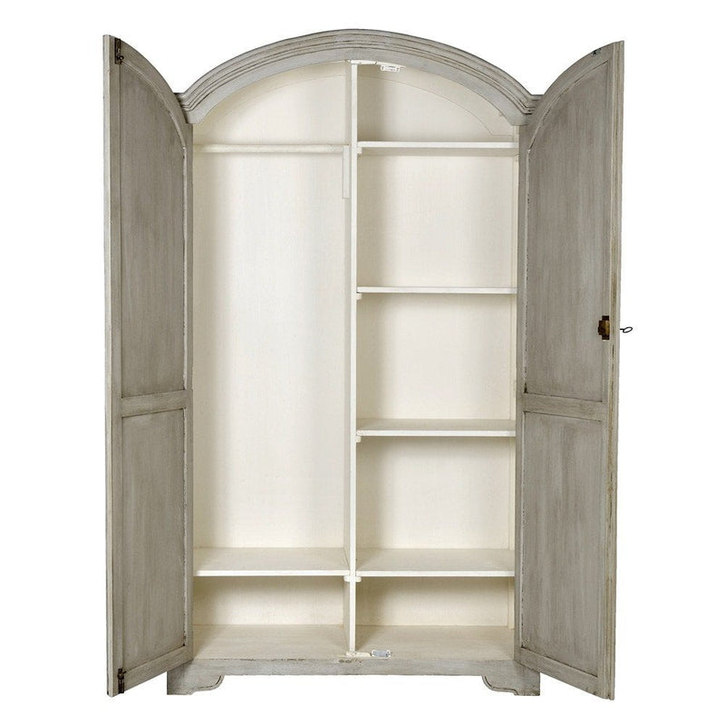 Mango Wood Double Doors Multipurpose Storage Perko Wardrobe for Bedroom | Gery 