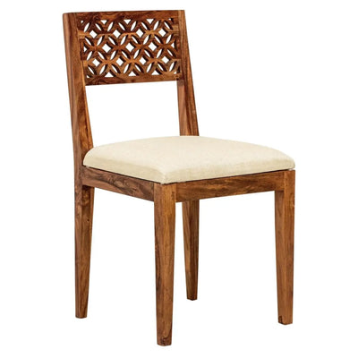 Sheesham Wood Durque Dining Chair Set for Home | Set of 2 Chair | Natural Finish