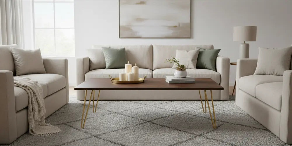 Mango Wood Juan Stylish Coffee Table for Living Room | Center Table for Home | Brown Finish 