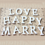 3" Height Wooden Letters Alphabet Word Free Standing Wedding Home Decor-White Letter A 