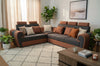 L-Shaped Sectional 6-Seater Sofa with Cushion & Padded Armrest, Perfect Faux Leather Fabric Corner