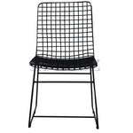 Geometrically Crafted Wired Chair in Black | Stylish Metal Chair for Home & Outdoor 