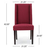 Rove Fabric Dining Chair (Set of 2), Deep Red