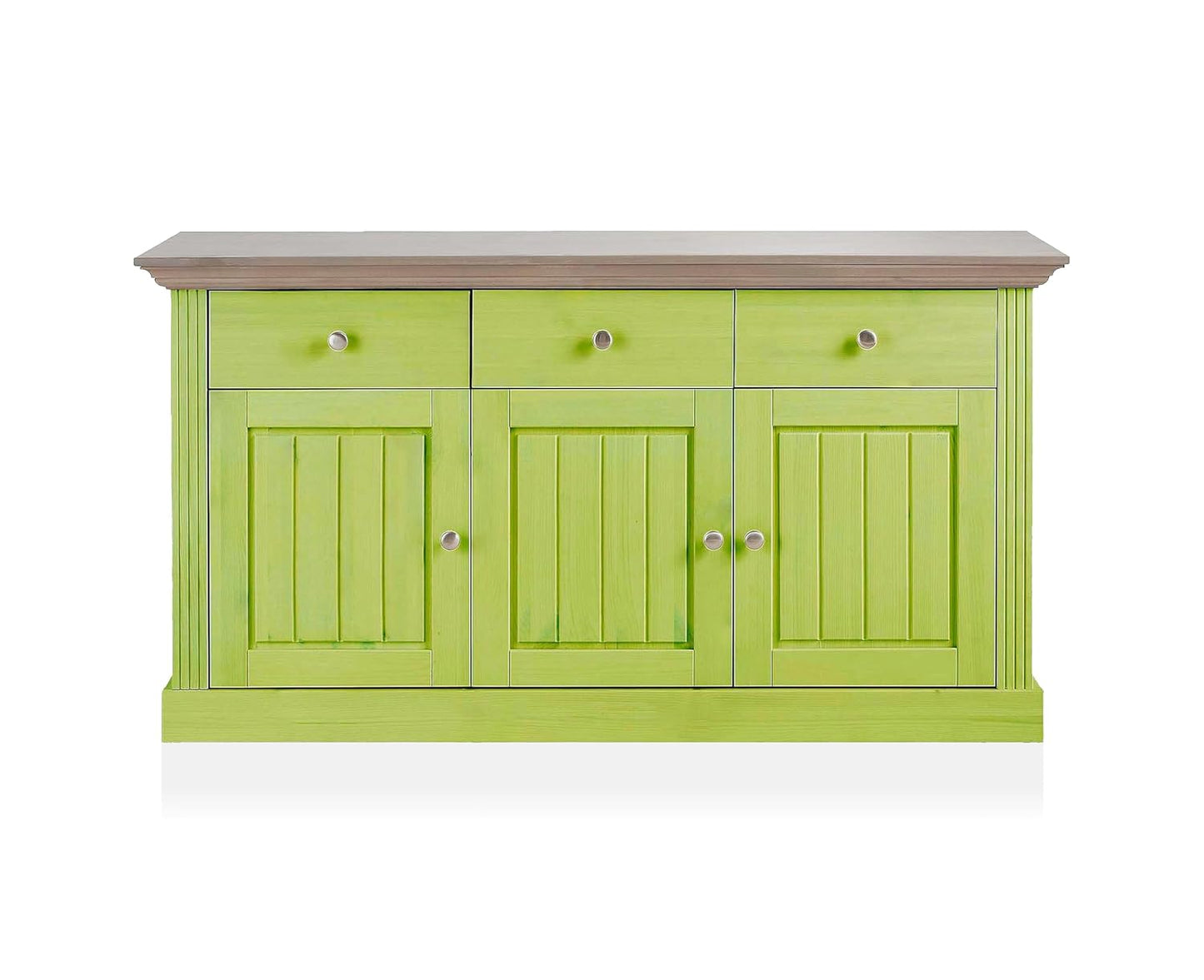 APRODZ Solid Wood Alegre Sideboard Storage Cabinet for Living Room | Leafy Splendor