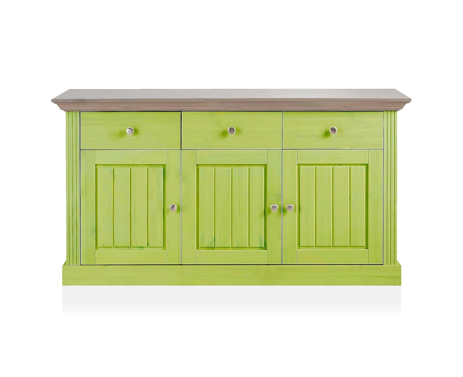 APRODZ Solid Wood Alegre Sideboard Storage Cabinet for Living Room | Leafy Splendor