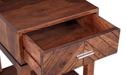 Lorca Bedside Table (Light Honey Sheesham