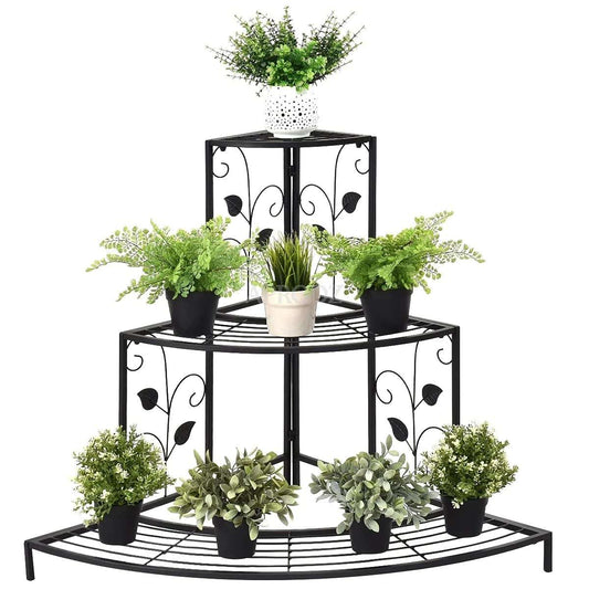 APRODZ Plant Stand/Pot Stand Heavy Duty Iron. Ideal Pot Stands for Plants in Balcony, Home Decor, Indoor and Outdoor Use (PC10)