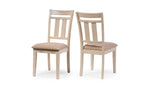 Solid Wood Torrance Dining Chair Set for Home | Set of 2 Chair | Cream Finish 