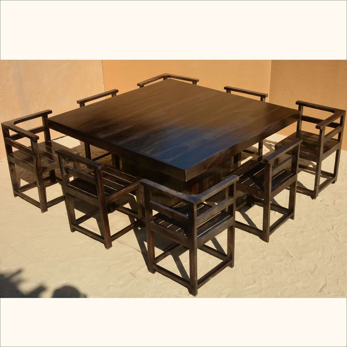 APRODZ Sheesham Wood Manila 8 Seater Dining Table Set for Home | Dining Furniture | Brown Finish