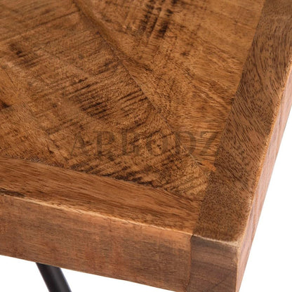 Parquetry Hairpin Leg Coffee Table - Unique Home Decor Piece