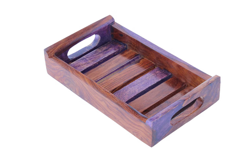 Sheesham Wood Decorative Antique Touch Serving Tray 