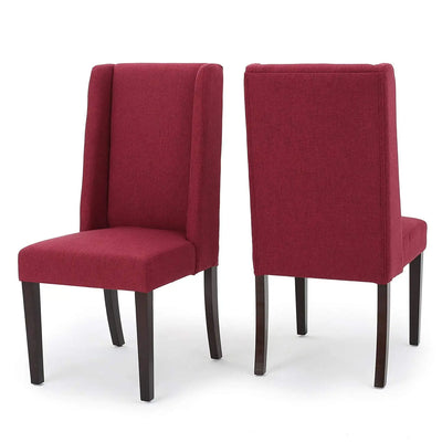 Rove Fabric Dining Chair (Set of 2), Deep Red