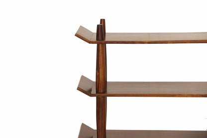 Solid Wood Stylish Bookcases and Book Shelves for Living Room | Rack Shelf | Natural Finish, Brown
