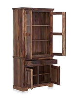 Bookshelf | Sheesham Wood Wooden Storage Organizer | Shelves Bookcase Rustic Durable, Stylish & Compact Design for Home, Office & Living Room | Furniture Organizer Elegant Finish (Brown 6) 