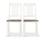 APRODZ Mango Wood Edirne Dining Chair Set for Home | Set of 2 Chair | White Finish