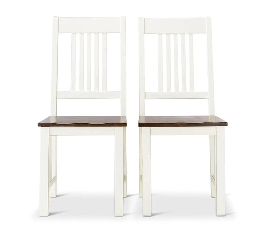 Translation missing: en.APRODZ Mango Wood Edirne Dining Chair Set for Home | Set of 2 Chair | White Finish