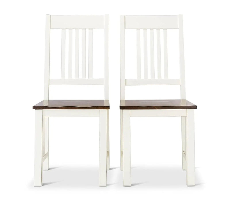APRODZ Mango Wood Edirne Dining Chair Set for Home | Set of 2 Chair | White Finish