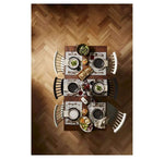 APRODZ Solid Mango Wood White Dining Chairs for Living Room | Set of 2 Wooden Chair