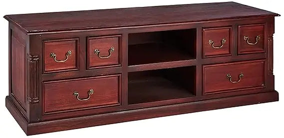 Mango Wood Sulla LED TV Stand Cabinet for Bedroom – Solid Wood TV Unit 