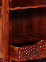 Bookshelf | Sheesham Wood Wooden Storage Organizer | Shelves Bookcase Rustic Durable, Stylish & Compact Design for Home, Office, Living Room | Furniture Organizer Elegant Finish (Honey Oak) | Elegant finish bookcase 