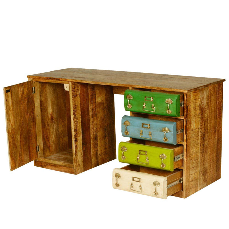 Mango Wood Study Table for Home with Drawer Storage Computer Office Work 