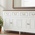 Solid Wood Cancun Storage Sideboard Cabinet with 4 Door and 4 Drawer for Living Room 