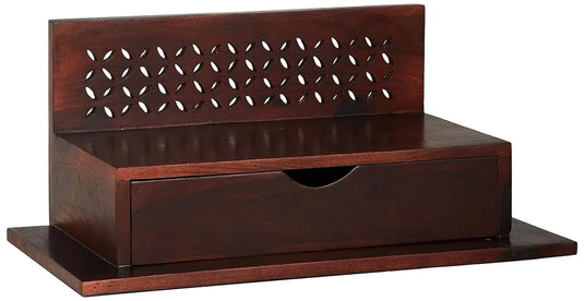 Translation missing: en.Aprodz Solid Wood Mandir/Prayer Shelf-Mahogany…
