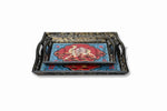 Aprodz Wooden Serving Trays Set of 2 by Aprodz - Stylish and Functional Serving Tray Set (Multicolor)