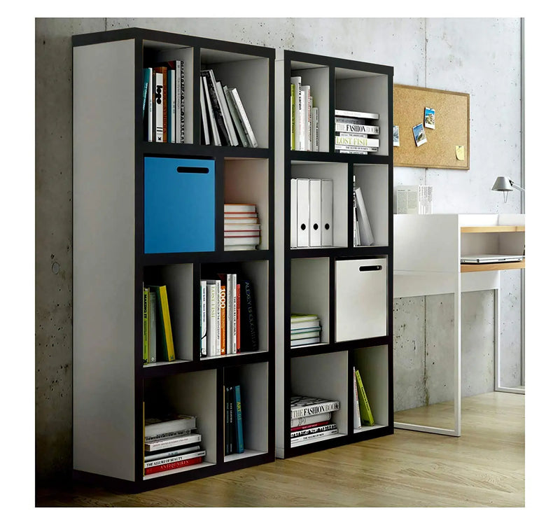 Mango Wood Roamn 4 Stage Book Shelf for Living Room | Bookcase Shelves | White and Brown Finish 