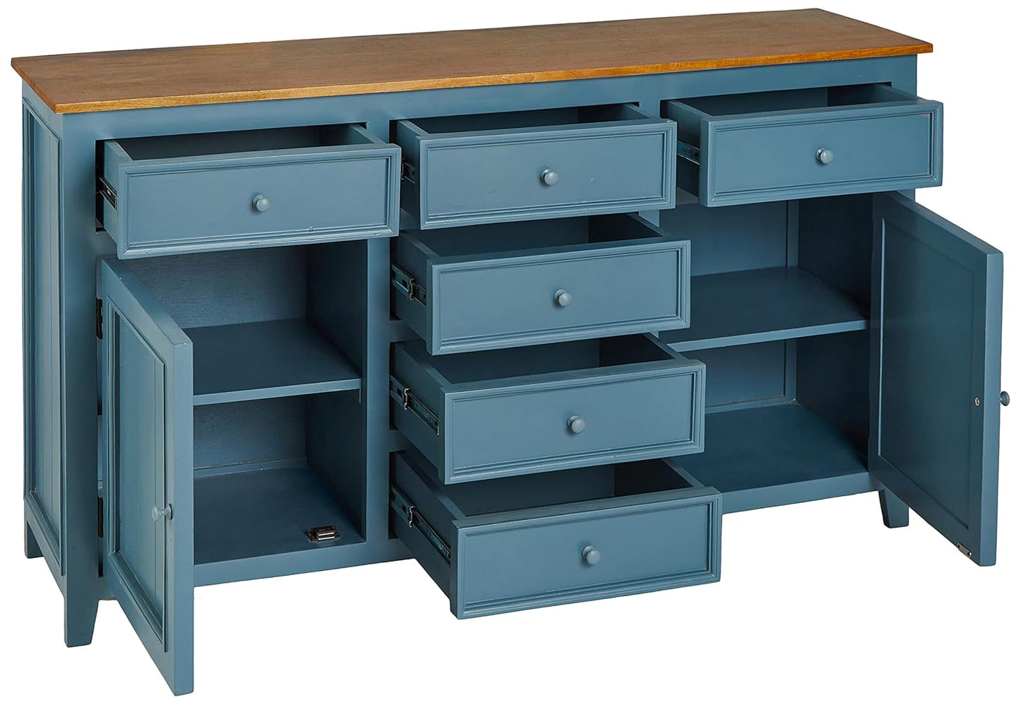 Mango Wood Cubatao Sideboard Storage Cabinet for Living Room 