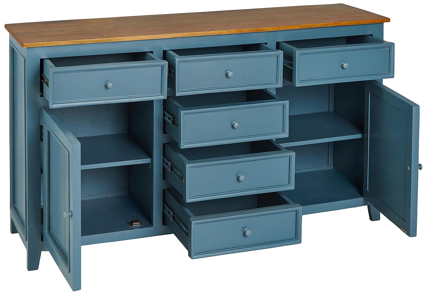 Mango Wood Cubatao Sideboard Storage Cabinet for Living Room 