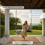 Jhula for Adults for Home 2 Seater Swing Wooden Jhula for Indoor Outdoor & 