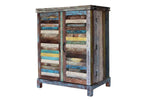 APRODZ Reclaimed Wood Wine Holder Storage Bar Cabinet for Living Room Multi-Color, standard (bc-140)