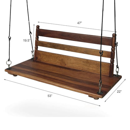 Jhula for Adults for Home 3 Seater Swing Wooden Jhula for Indoor Outdoor & 