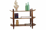 Solid Wood Stylish Bookcases and Book Shelves for Living Room | Rack Shelf | Natural Finish, Brown 