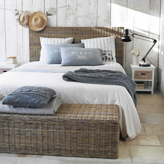 Translation missing: en.Mango Wood Bulolo One Drawer Selves Bedside Storage Table for Bedroom | White Finish 