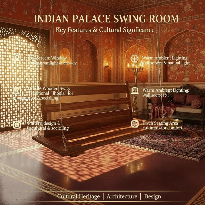 Translation missing: en.Jhula for Adults for Home 3 Seater Swing Wooden Jhula for Indoor Outdoor &amp; 