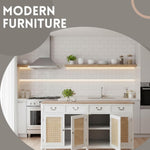 Solid Wood Sideboard Cabinet with 3 Drawer Storage Organize Cabinet for Home Dinning Kitchen Living Room & Bedroom Multi Shelves Door Cabinets Hallway Dinning  Cabinets & Storage