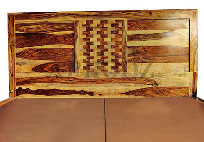 Solid Sheesham Wood Storage Bed – Elegant Brown Finish, Durable Solid Wood Frame, Ample Storage Space