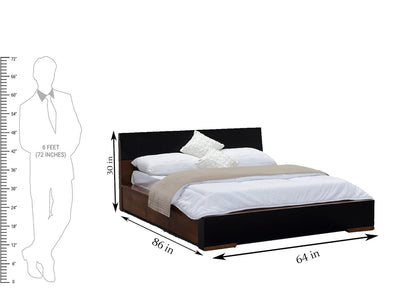 APRODZ Solid Wood Albany Queen Size Bed for Bedroom