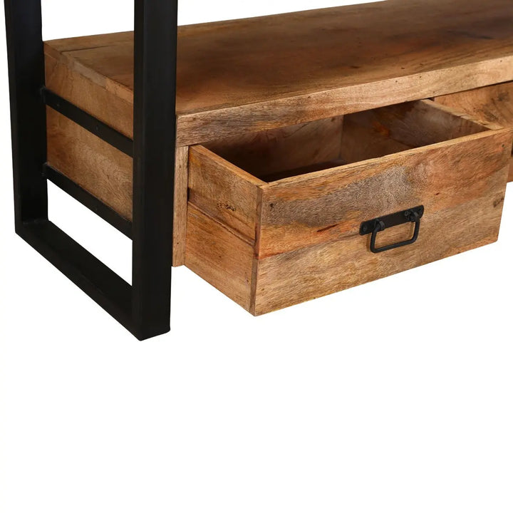 Translation missing: en.Mango Wood Inverness TV Stand Cabinet for Home | TV Unit for Living Room | Brown Finish 